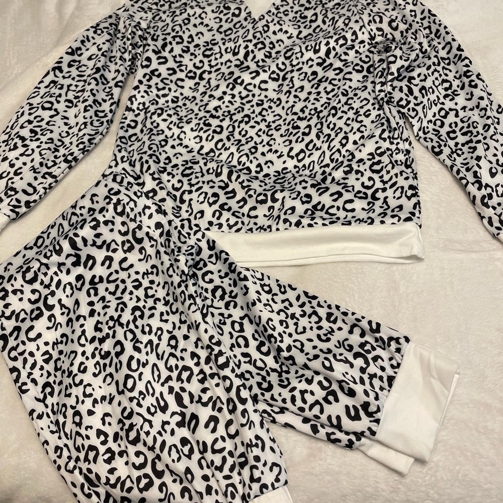 Track suit cheetah print